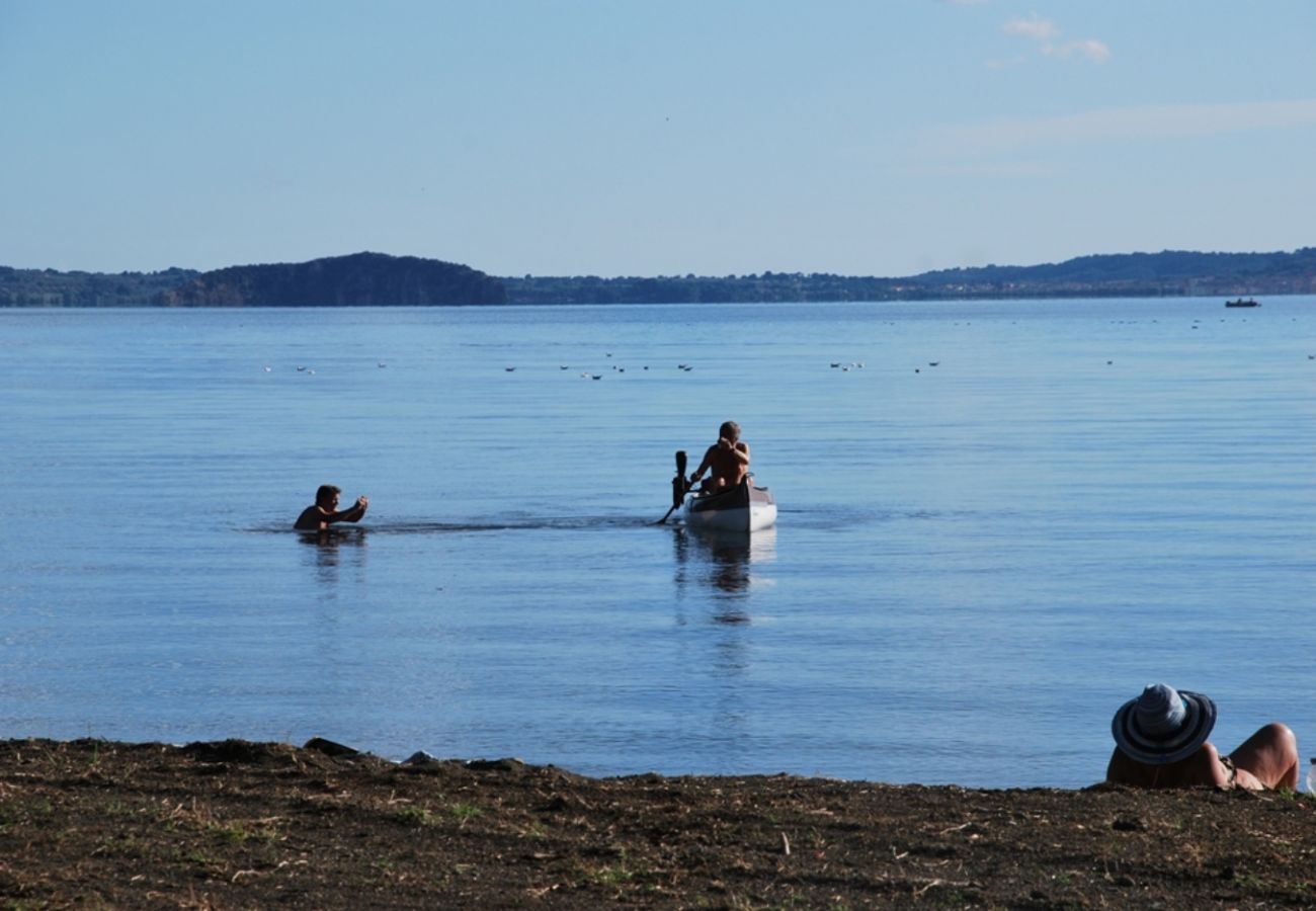 beach at Lake Bolsena in Central Italy