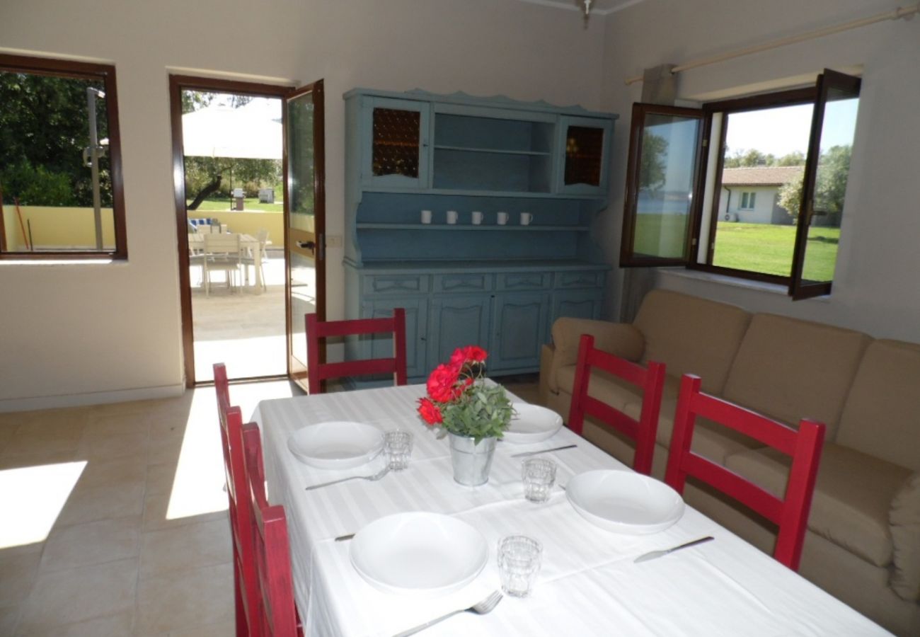 dining table in the holiday house in Bolsena