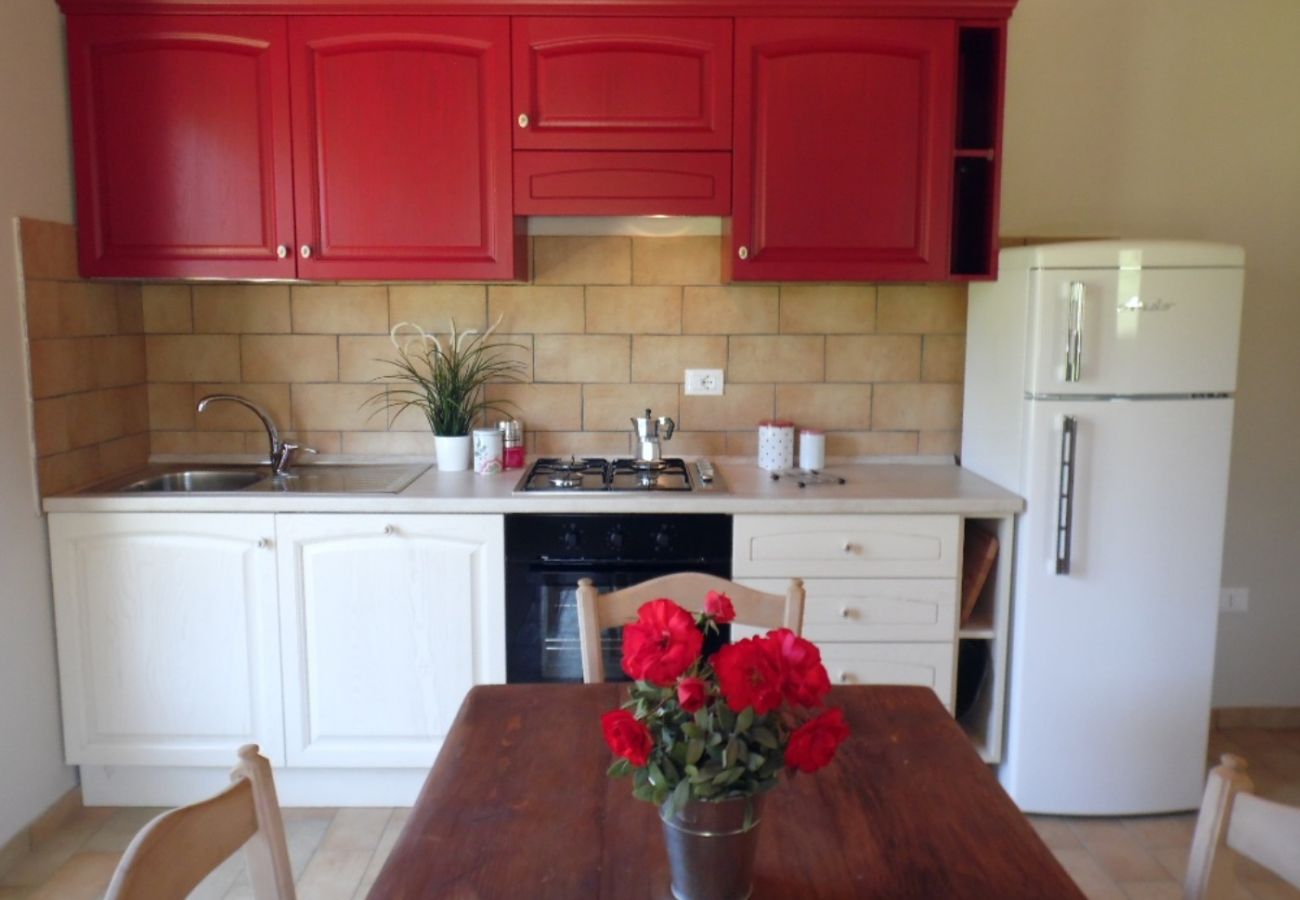 kitchen in the holiday apartment on Lake Bolsena