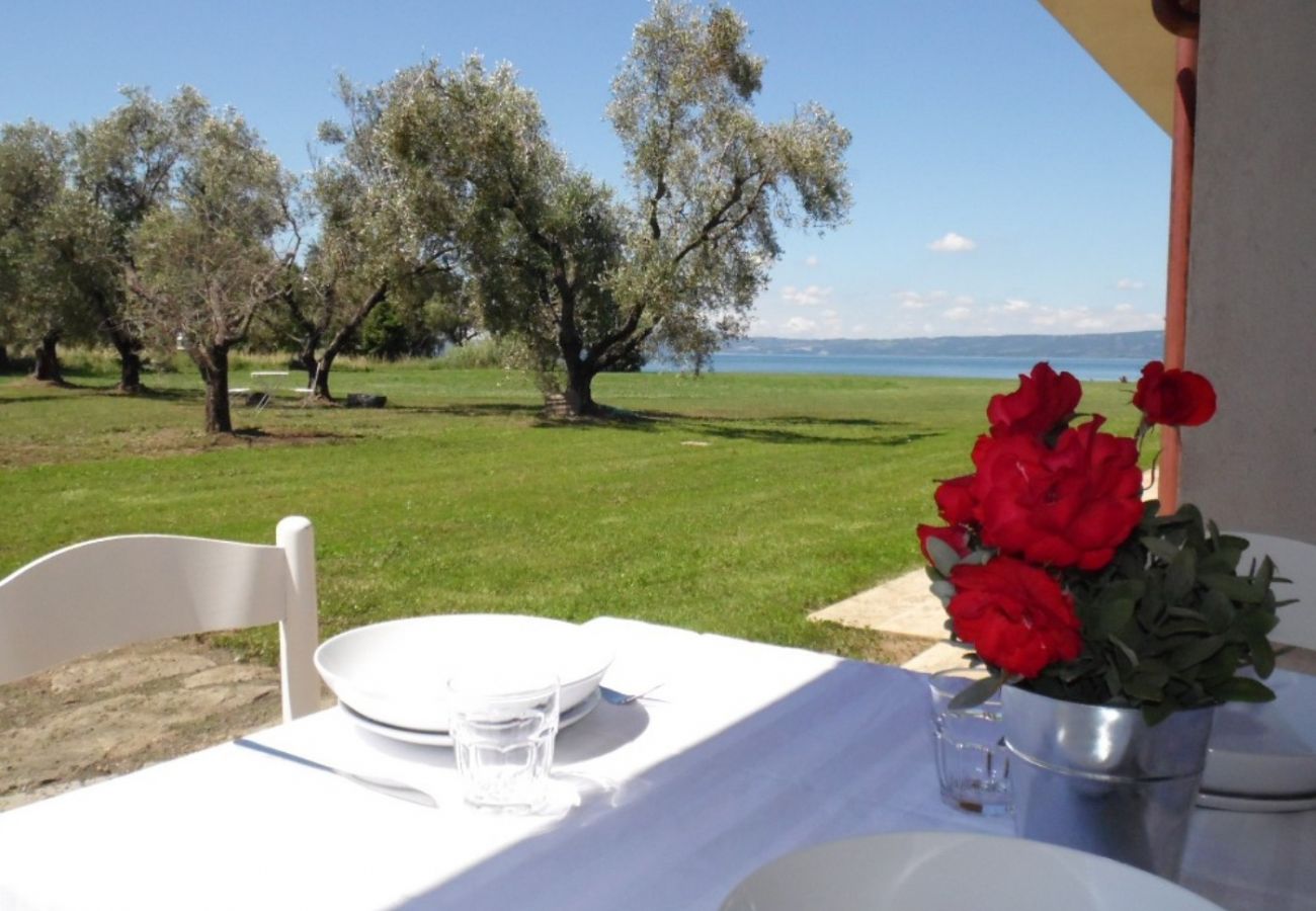 patio with view of Lake Bolsena 