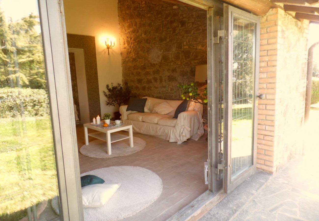 living room in the country house Vallalta in Montefiascone