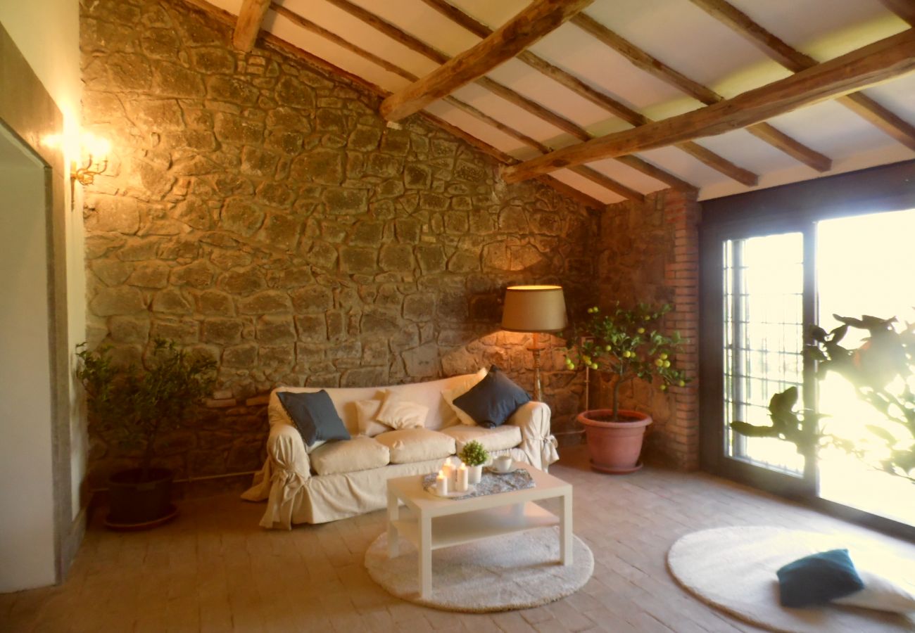 living room in the country house Vallalta in Montefiascone