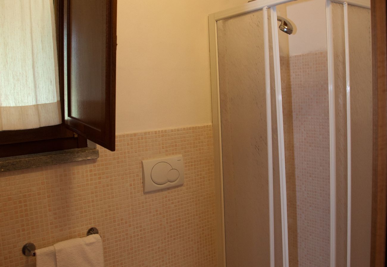 bathroom with shower in the holiday apartment Arditella at Lake Bolsena