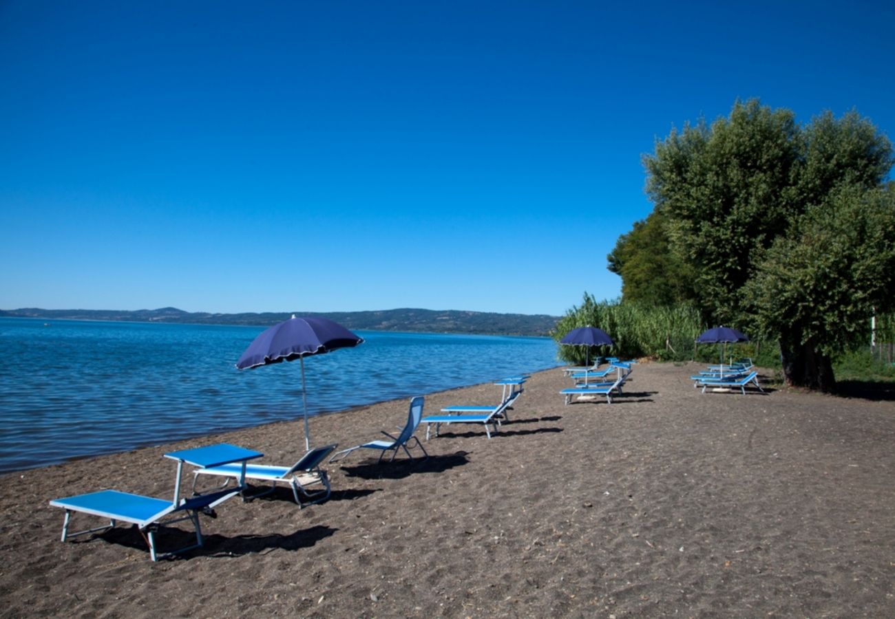 private beach at Lake Bolsena