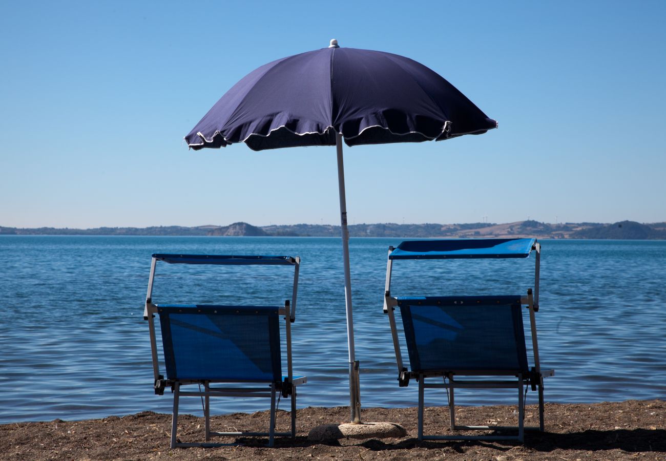 private beach at Lake Bolsena