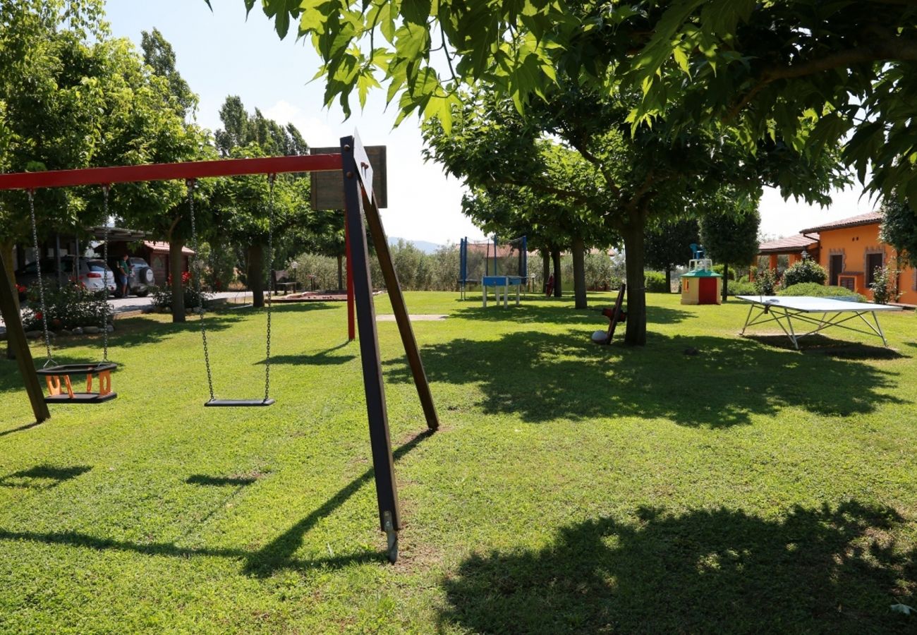 garden of the holiday apartment in Bolsena