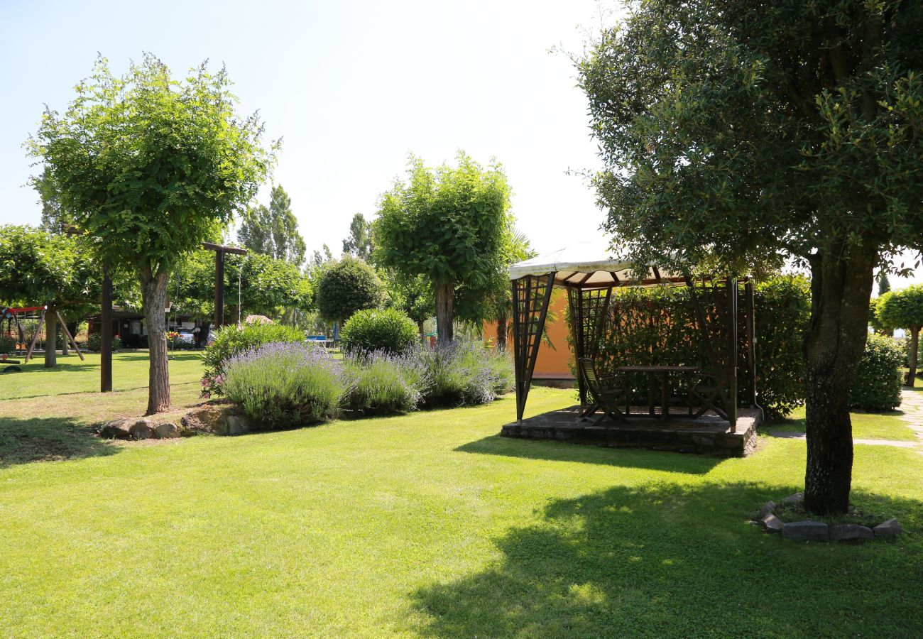 garden in the holiday apartment Pomposella by Lake Bolsena