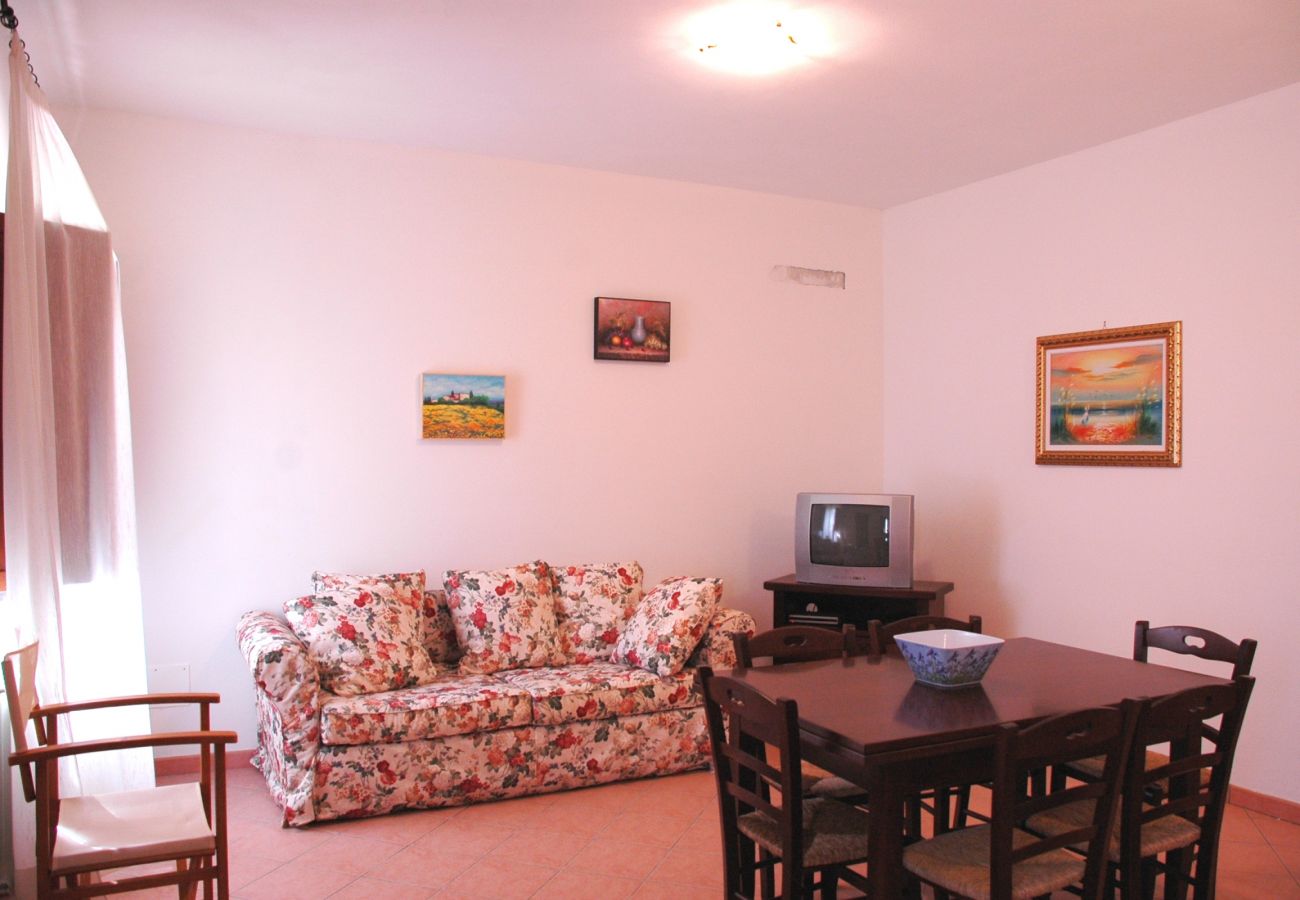 living room in holiday apartment in Bolsena