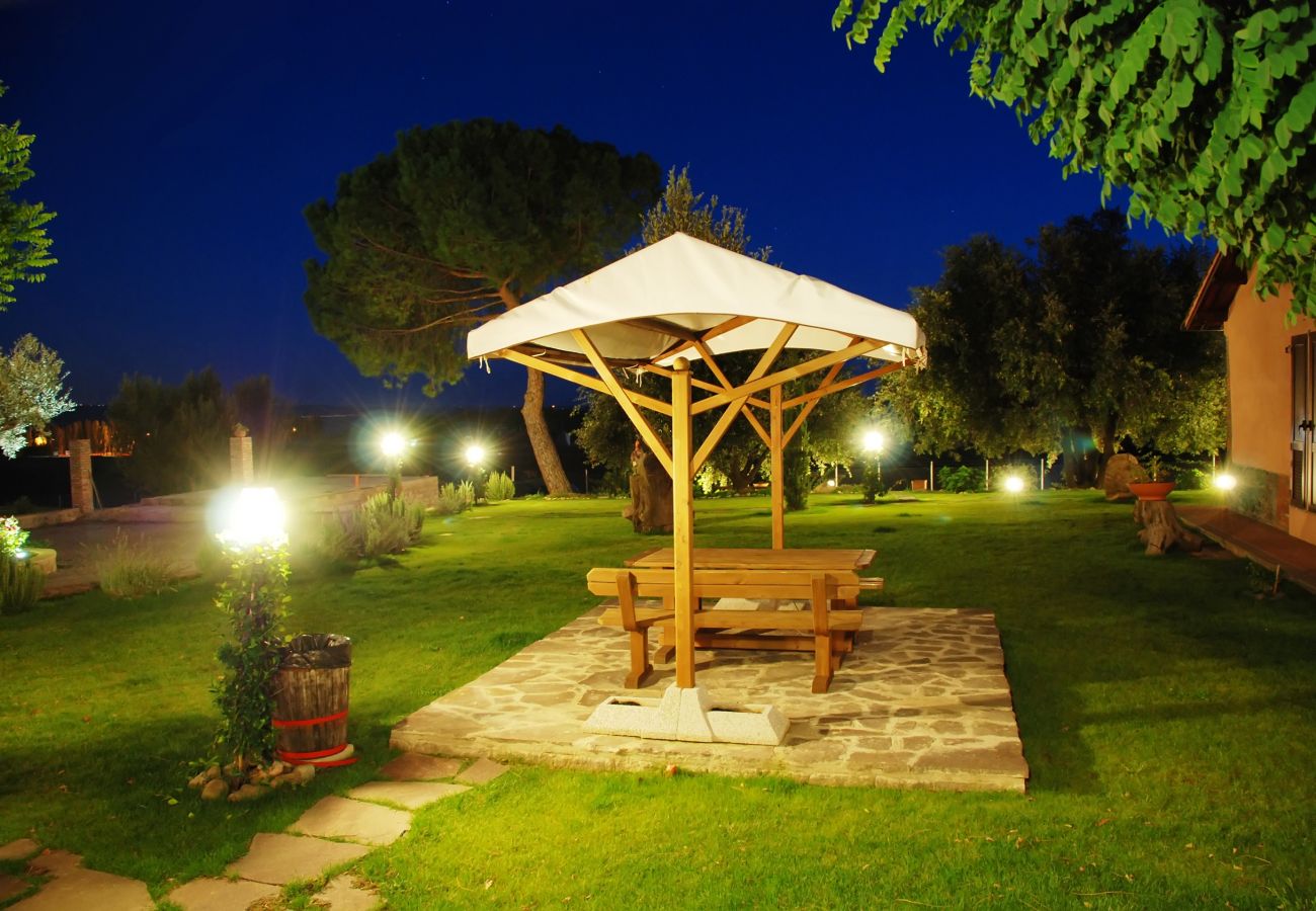 garden with panoramic view by Lake Bolsena